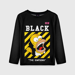 Лонгслив детский Симпсоны х ON BLACK, цвет: 3D-принт