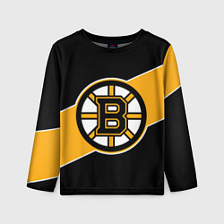 Лонгслив детский Бостон Брюинз, Boston Bruins, цвет: 3D-принт