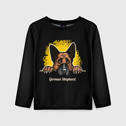 Детский лонгслив Немецкая Овчарка German Shepherd