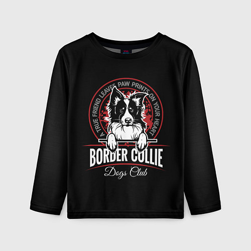 Детский лонгслив Бордер-Колли Border Collie / 3D-принт – фото 1