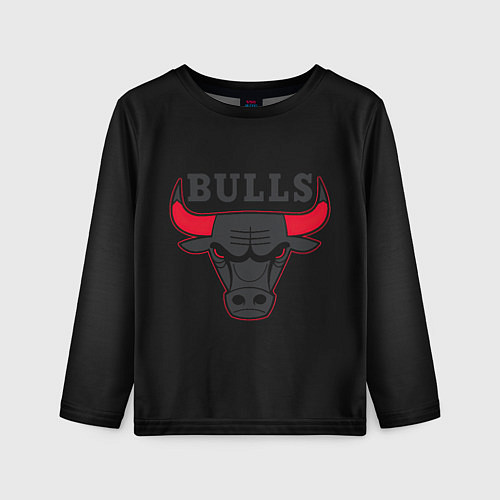 Детский лонгслив CHICAGO BULLS ЧИКАГО БУЛЛС ЯРОСТЬ БЫКА / 3D-принт – фото 1