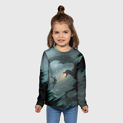 Лонгслив детский TES FUS RO DAH DRAGON, цвет: 3D-принт — фото 2