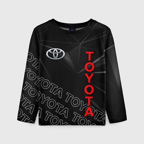 Детский лонгслив TOYOTA SPORT ГЕОМЕТРИЯ / 3D-принт – фото 1