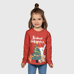 Лонгслив детский Желания сбываются, цвет: 3D-принт — фото 2