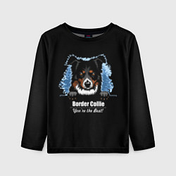 Лонгслив детский Бордер-Колли Border-Collie, цвет: 3D-принт