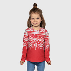 Лонгслив детский Knitted Pattern, цвет: 3D-принт — фото 2