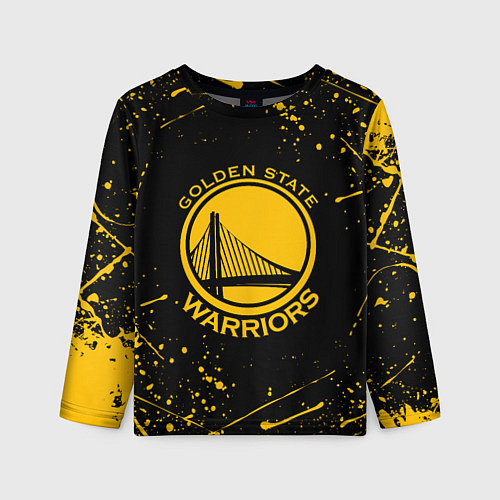 Детский лонгслив GOLDEN STATE WARRIORS? , БРЫЗГИ КРАСОК / 3D-принт – фото 1