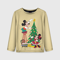 Детский лонгслив Happy New Year Mickey and Minnie