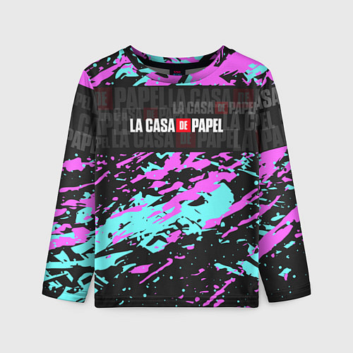 Детский лонгслив La Casa de Papel Logo Надпись / 3D-принт – фото 1