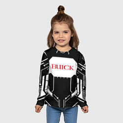Лонгслив детский Buick Лого Эмблема спина, цвет: 3D-принт — фото 2