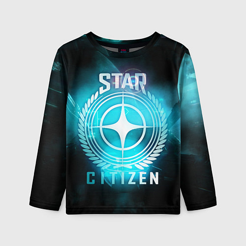 Детский лонгслив Star Citizen spaceship / 3D-принт – фото 1