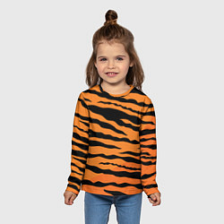 Лонгслив детский Шкура тигра вектор, цвет: 3D-принт — фото 2