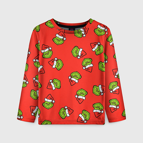 Детский лонгслив Гринч Похититель Рождества / 3D-принт – фото 1