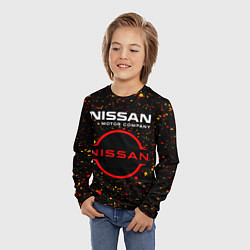 Лонгслив детский NISSAN - Брызги, цвет: 3D-принт — фото 2