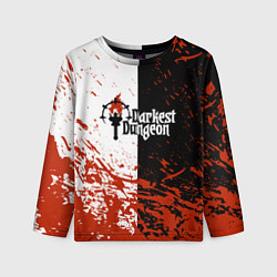 Лонгслив детский Darkest Dungeon DD Black White Logo, цвет: 3D-принт