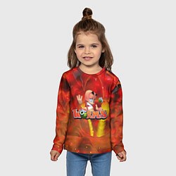 Лонгслив детский Worms червяк и граната, цвет: 3D-принт — фото 2