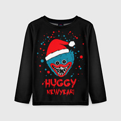 Детский лонгслив Huggy New Year - Poppy Playtime новогодний Хагги В