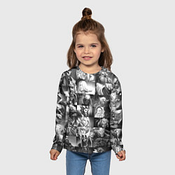 Лонгслив детский DOTA 2 ГЕРОИ ЧЁРНО БЕЛЫЙ ДОТА 2, цвет: 3D-принт — фото 2