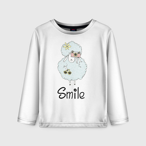 Детский лонгслив Внимание, улыбочку! / 3D-принт – фото 1