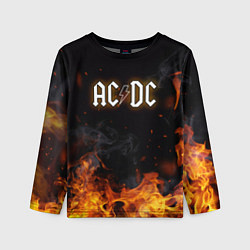 Лонгслив детский ACDC - Fire, цвет: 3D-принт