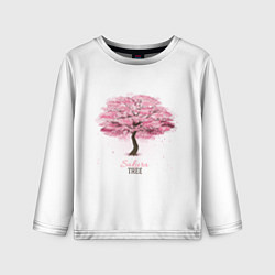 Лонгслив детский Sakura Tree, цвет: 3D-принт