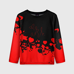 Детский лонгслив Adele Сердечки Автограф