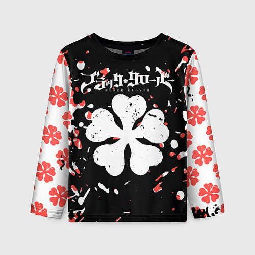 Детский лонгслив Чёрный клевер вельзевул сила и способности / 3D-принт – фото 1
