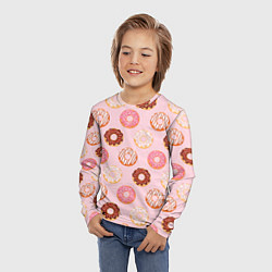 Лонгслив детский Pink donuts, цвет: 3D-принт — фото 2