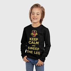 Лонгслив детский Keep calm and sweep the leg, цвет: 3D-принт — фото 2