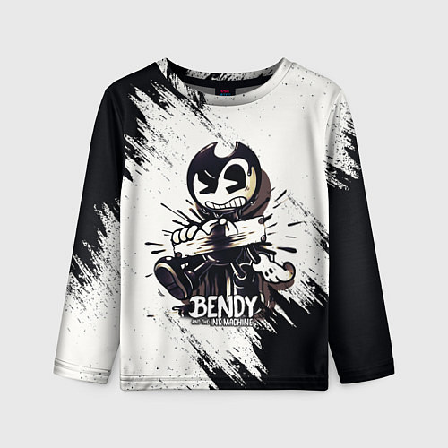 Детский лонгслив Bendy And The Ink Machine Бенди прибит доской / 3D-принт – фото 1