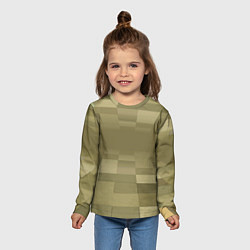 Лонгслив детский Пиксельный военный фон, цвет: 3D-принт — фото 2