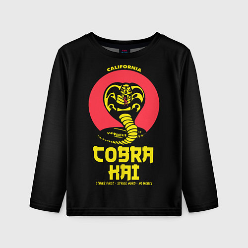 Детский лонгслив Cobra Kai California / 3D-принт – фото 1