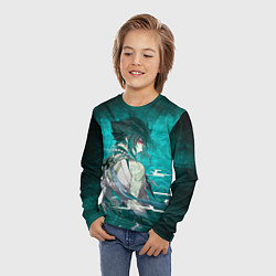 Лонгслив детский Сяо Адепт Genshin impact, цвет: 3D-принт — фото 2