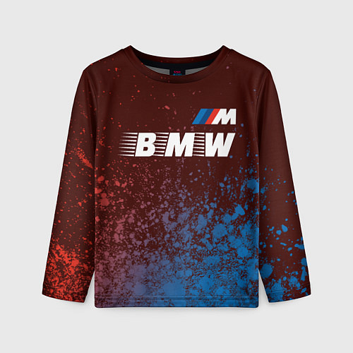 Детский лонгслив БМВ BMW - Краски / 3D-принт – фото 1