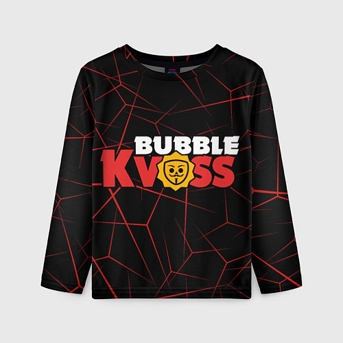Детский лонгслив Бабл квас с узором / 3D-принт – фото 1