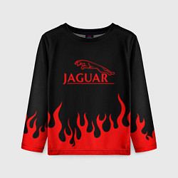 Детский лонгслив Jaguar, Ягуар огонь