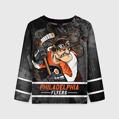 Детский лонгслив Филадельфия Флайерз, Philadelphia Flyers / 3D-принт – фото 1