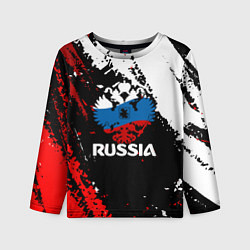 Детский лонгслив Russia Герб в цвет Флага
