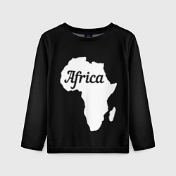 Лонгслив детский Африка на чёрном, цвет: 3D-принт