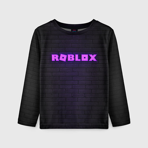 Детский лонгслив ROBLOX NEON LOGO ИГРА РОБЛОКС / 3D-принт – фото 1