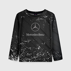 Лонгслив детский Mercedes-Benz штрихи black, цвет: 3D-принт