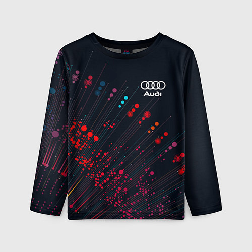 Детский лонгслив Audi капли красок / 3D-принт – фото 1