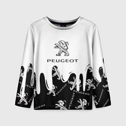 Детский лонгслив Peugeot подтёки паттерн