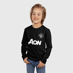 Лонгслив детский Манчестер Юнайтед Руни ретро форма, Manchester Uni, цвет: 3D-принт — фото 2