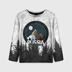 Лонгслив детский Russian Тайга, цвет: 3D-принт