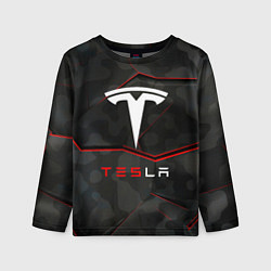 Детский лонгслив Tesla Sport Logo