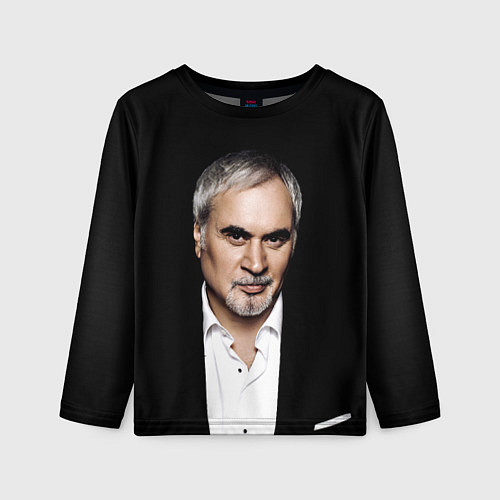 Детский лонгслив МЕЛАДЗЕ НА ЧЕРНОМ ФОНЕ / 3D-принт – фото 1
