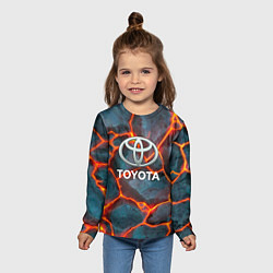 Лонгслив детский Toyota Вулкан из плит, цвет: 3D-принт — фото 2