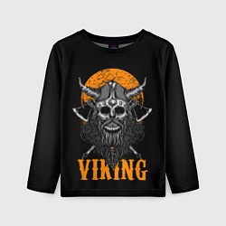 Лонгслив детский ЧЕРЕП ВИКИНГА VIKINGS SKULL, цвет: 3D-принт