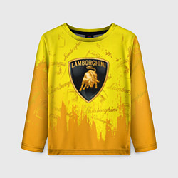 Детский лонгслив Lamborghini pattern gold